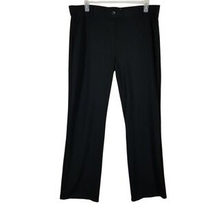 Betabrand Dress Pant Yoga Pants Womens 2X Black Straight Leg Work Trousers W0076